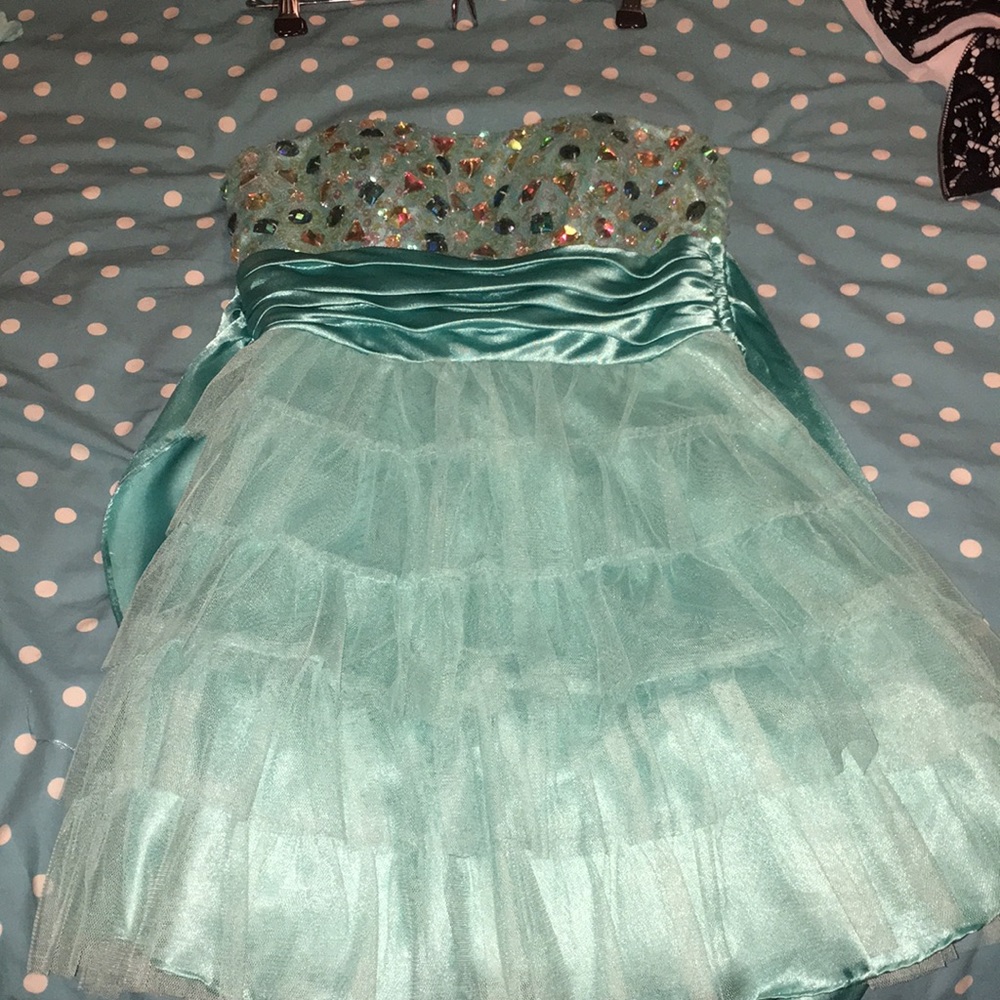 Turquoise semi formal dress